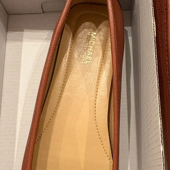 Michael Kors Tan Leather Loafers for Women - Picture 3 of 6